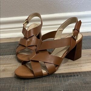 Cole Haan Women's Jamie Sandal Brown Sz 7 1/2 B Side Buckle Summer Casual Chic